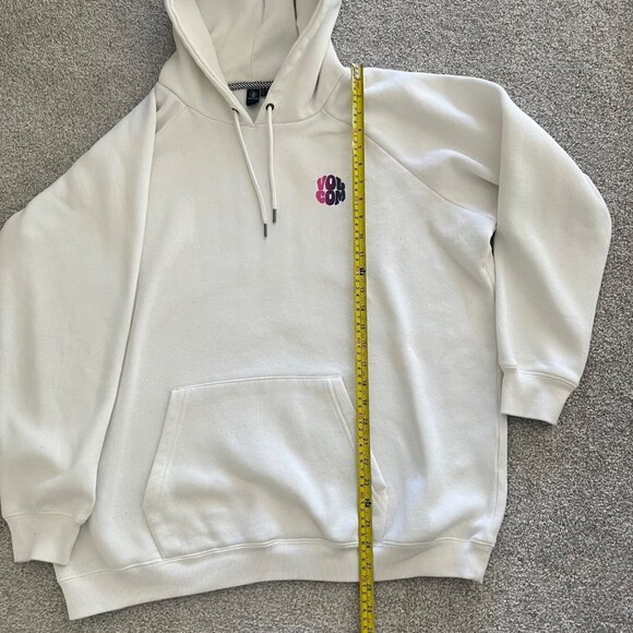 Y2K Volcom Cozy Star Shields White Graphic Hoodie size XL - Picture 6 of 8